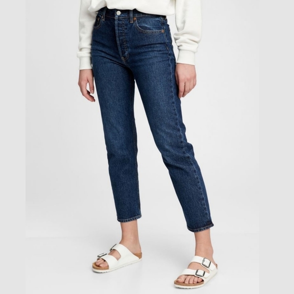 J. Crew Denim - J. Crew Blue Dark Wash High Rise Vintage Straight Jeans